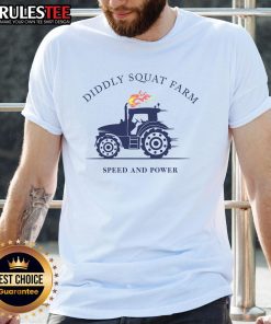 Official Tractor Diddly Squat Farm Speed And Power T-Shirt featuring a vibrant design for farming enthusiasts.