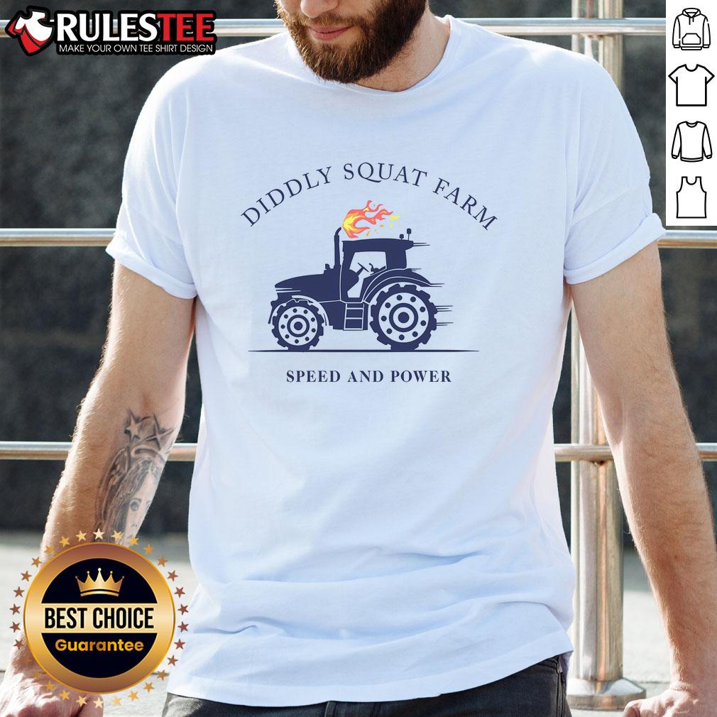 Official Tractor Diddly Squat Farm Speed And Power T Shirt Official Tractor Diddly Squat Farm Speed And Power T-Shirt featuring a vibrant design for farming enthusiasts.