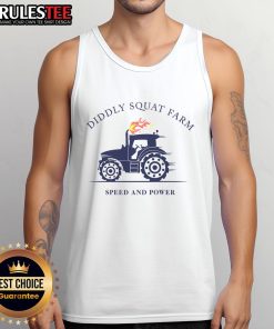 Official Tractor Diddly Squat Farm Speed and Power Tank Top featuring bold graphics and a comfortable fit for farm enthusiasts.