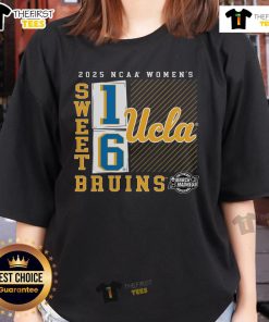 UCLA Bruins 2025 NCAA Women's Basketball Tournament tee featuring a stylish no-look pass design for March Madness.