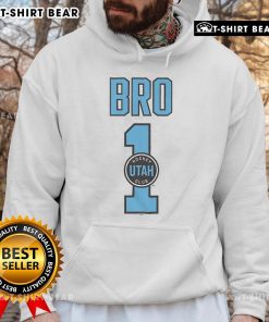Alt Text: Official Utah Hockey Club Number 1 Bro Hoodie in black, featuring logo and sporty design, perfect for fans.