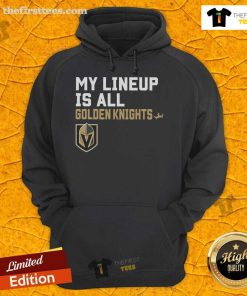 Official Vegas Golden Knights My Lineup Hoodie featuring team logo and stylish design for fans and players.