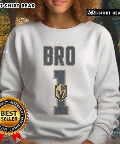 Alt Text: Official Vegas Golden Knights Number 1 Bro Sweatshirt featuring team colors and logo, perfect for fans and game days.