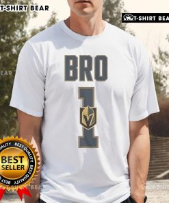 Alt Text: Official Vegas Golden Knights Number 1 Bro T-Shirt featuring team colors and logo, perfect for fans and game day.