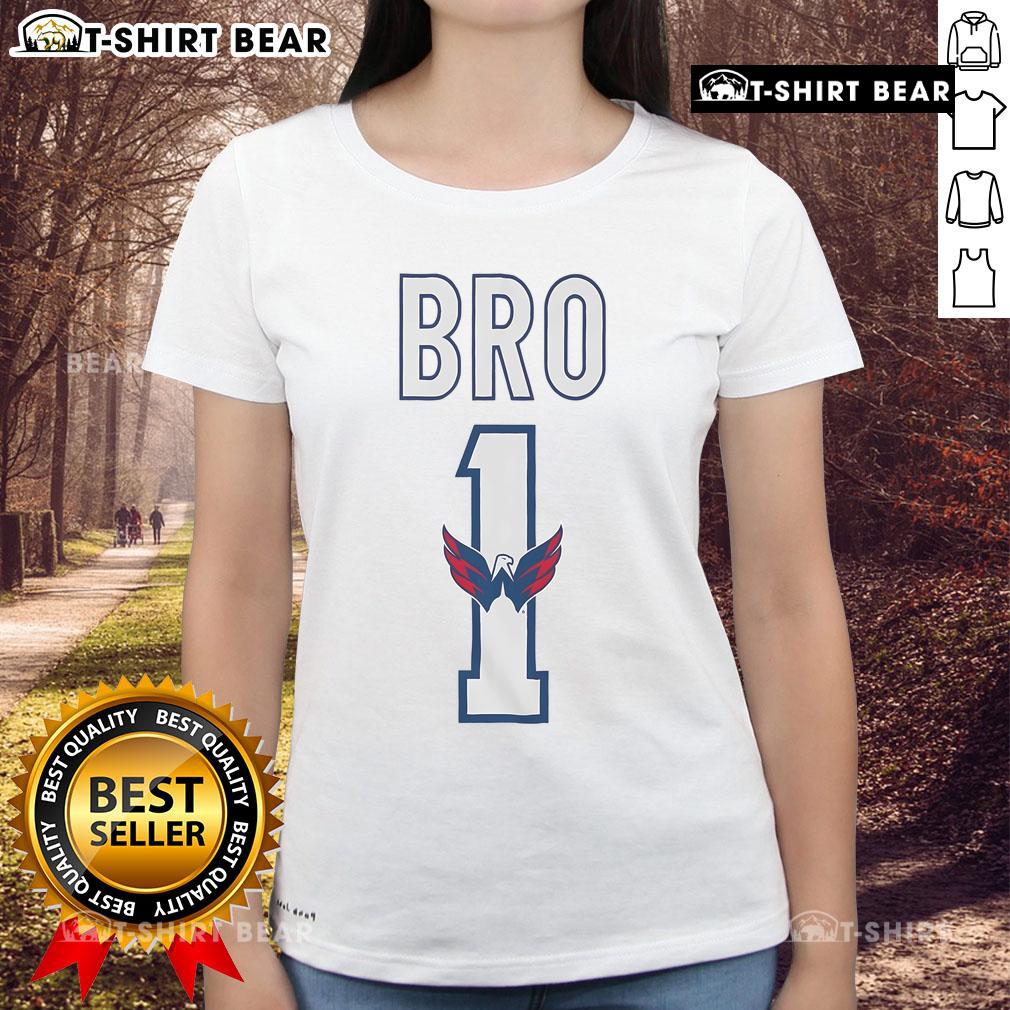 Official Washington Capitals Number 1 Bro Ladies Tee Official Washington Capitals Number 1 Bro Ladies Tee featuring team colors and logo, perfect for female fans.