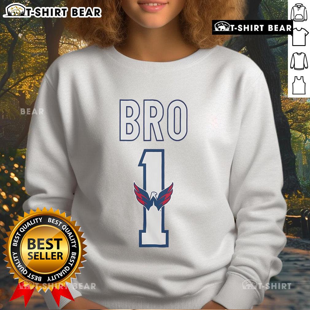 Official Washington Capitals Number 1 Bro Sweatshirt Official Washington Capitals Number 1 Bro Sweatshirt, featuring team colors and logo, perfect for fans and game day.