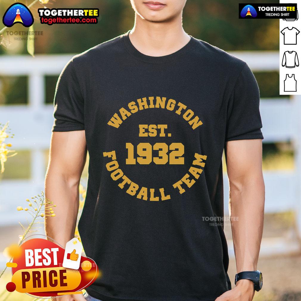 Official Washington Est. 1932 Football Team T Shirt Official Washington Est. 1932 football team t-shirt featuring team colors and logo, perfect for fans and collectors.