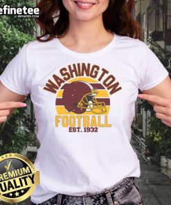 Official Washington Football Est 1932 ladies tee featuring team colors and logo, perfect for fans and stylish wear.