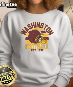 Alt Text: Official Washington Football Est 1932 Sweatshirt in navy blue, showcasing team logo and vintage design. Perfect for fans.