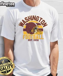 Alt Text: Official Washington Football Est 1932 T-Shirt featuring vintage design and team logo, perfect for fans and collectors.