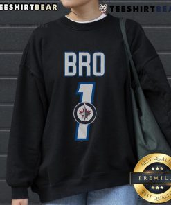 Official Winnipeg Jets Number 1 Bro Sweatshirt featuring team colors and logo, perfect for fans and game day attire.