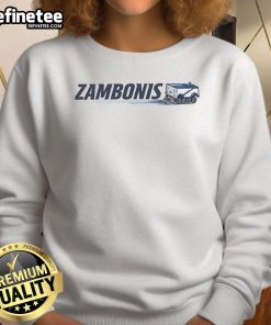 Official Zambonis logo sweatshirt featuring a bold design, perfect for fans and casual wear.