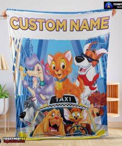 Oliver & Company With Friends Drive Taxi Blanket Fleece Customized Blanket