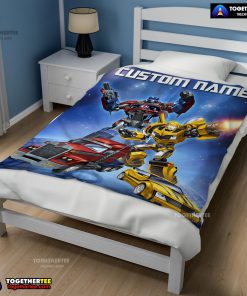Optimus Prime And Bumblebee Transformers Movie Blanket Customize Blanket