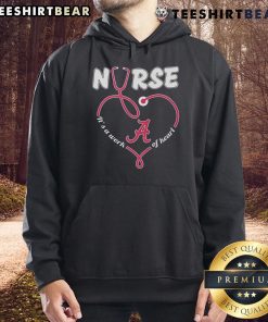 Original Alabama Crimson Tide Nurse hoodie with 'It's A Work Of Heart' design, perfect for passionate fans and healthcare workers.