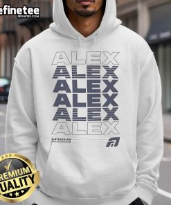 Original Alex Repeat Atlassian Williams Racing F1 Hoodie showcasing team colors and logo, perfect for motorsport fans.