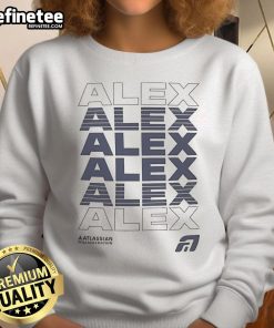 Alt Text: Original Alex Repeat Atlassian Williams Racing F1 Sweatshirt featuring team logo and stylish design for racing fans.