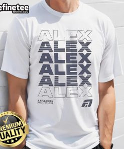 Original Alex Repeat Atlassian Williams Racing F1 T-Shirt featuring vibrant graphics and stylish design for racing fans.