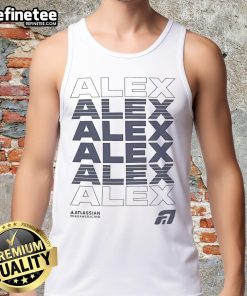 Original Alex Repeat Atlassian Williams Racing F1 Tank Top showcasing a stylish design for motorsport fans.
