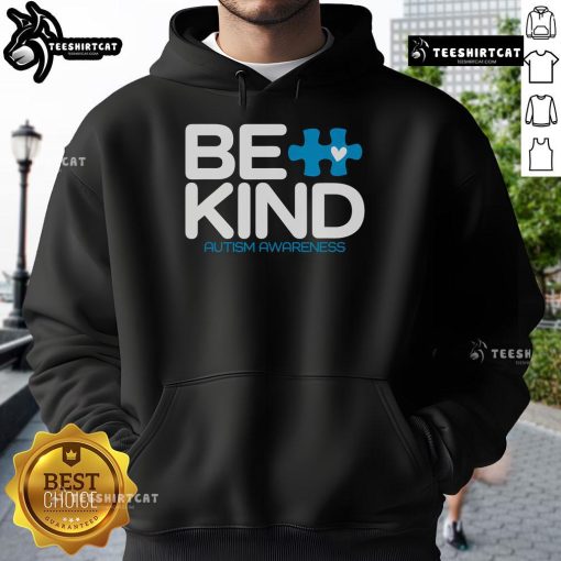 Original Autism Be Kind hoodie featuring colorful autism awareness design for promoting kindness and acceptance.