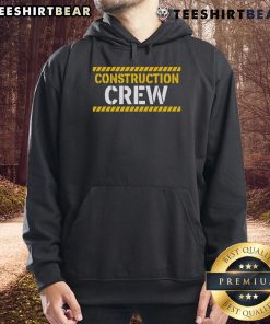 Original Construction Crew Highway Worker Hoodie worn by a worker on-site, showcasing durability and style for professionals.