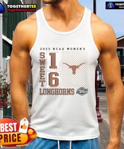 Alt Text: Original Texas Longhorns 2025 NCAA Women's Basketball Tournament tank top featuring a stylish No Look Pass design.
