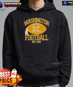 Alt Text: Original Washington DC Football Est 1932 logo on a fan hoodie, perfect for game day and showing team spirit.