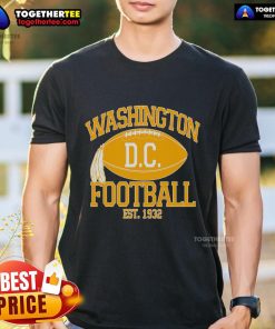 Alt Text: Original Washington DC Football Est 1932 logo on a fan t-shirt, perfect for loyal supporters of the team.