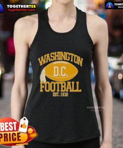 Alt Text: Original Washington DC Football Est 1932 Logo on a stylish tank top for passionate football fans.