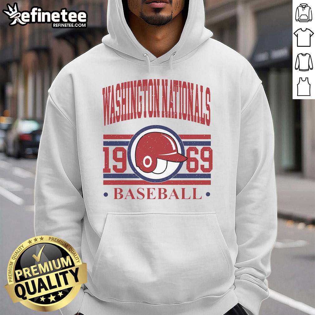 Original Washington Nationals Baseball Team 1969 Hoodie Alt Text: Vintage 1969 Washington Nationals baseball team hoodie featuring classic logo and retro design in vibrant colors.