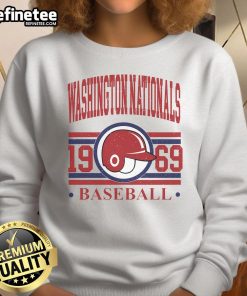 Vintage 1969 Original Washington Nationals baseball team sweatshirt featuring classic logo and design.