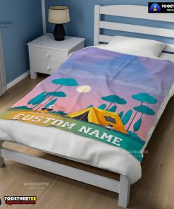 Outdoor Adult Kid Colorful Camping Customized Blanket