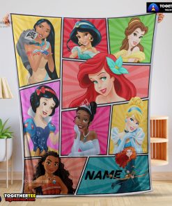 Personalized Disney Princess Blanket Fleece Customized Blanket