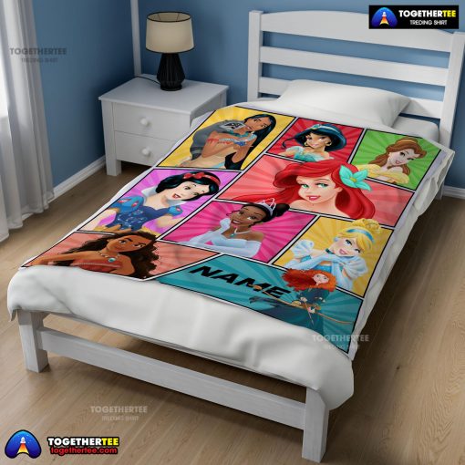 Personalized Disney Princess Blanket Fleece Customized Blanket