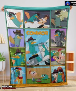Phineas And Ferb Agent P platypus Perry With Friends Blanket Fleece Customized Blanket