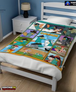 Phineas And Ferb Agent P platypus Perry With Friends Blanket Fleece Customized Blanket
