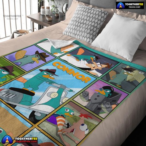 Phineas And Ferb Agent P platypus Perry With Friends Blanket Fleece Customized Blanket