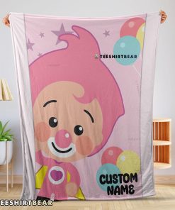 Pink Plim Plim Love Blanket Fleece Customized Blanket
