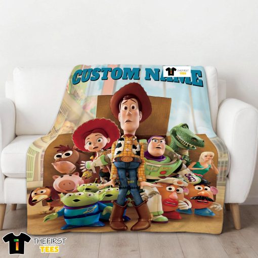 Pixar Toy Story Character Woody With Friends Blanket Fleece Customized Blanket