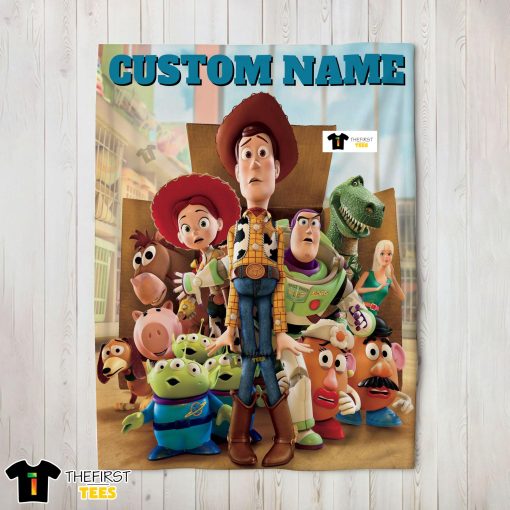 Pixar Toy Story Character Woody With Friends Blanket Fleece Customized Blanket
