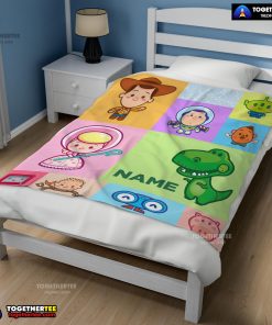 Pixar Toy Story Chibi Character Blanket Fleece Customized Blanket