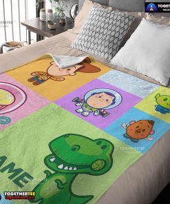 Pixar Toy Story Chibi Character Blanket Fleece Customized Blanket