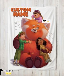 Pixar Turning Red With Friends Blanket Fleece Customized Blanket