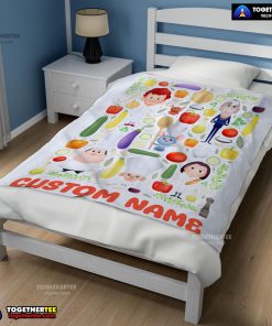 Pixar Ratatouille Chief Cute Chibi Character Vegetable Blanket Fleece Customized Blanket