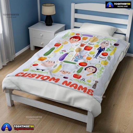 Pixar Ratatouille Chief Cute Chibi Character Vegetable Blanket Fleece Customized Blanket