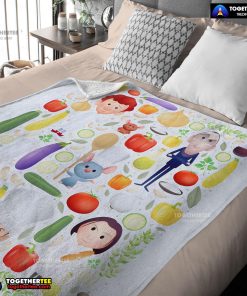 Pixar Ratatouille Chief Cute Chibi Character Vegetable Blanket Fleece Customized Blanket
