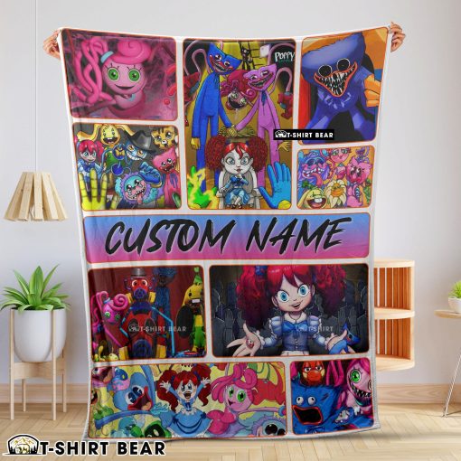 Poppy Playtime Miss Poppy With Friends Horror Blanket Fleece Customized Blanket