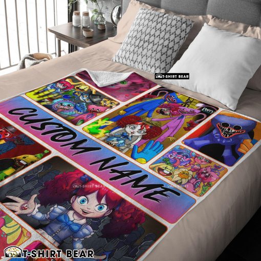 Poppy Playtime Miss Poppy With Friends Horror Blanket Fleece Customized Blanket