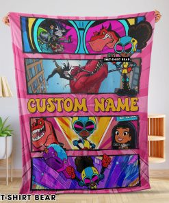 Prehistoric Adventure Girl Warrior Blanket Customize Blanket