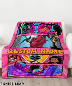 Prehistoric Adventure Girl Warrior Blanket Customize Blanket